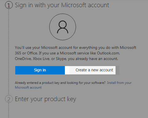 2-Enter Microsoft account credentials