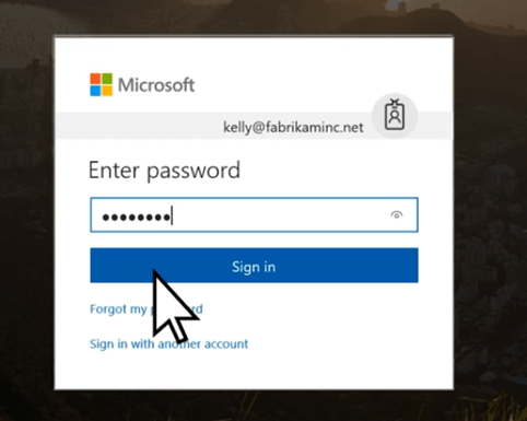 2-Sign in to Microsoft account associated with office 365