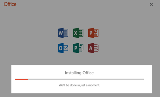 7 – Complete the MS Office 365 installation